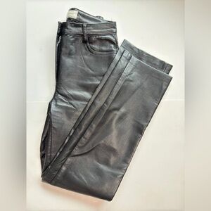 Wilfred Free Aritzia Womens 0 Faux Leather Leggings Vegan Skinny Black High Rise